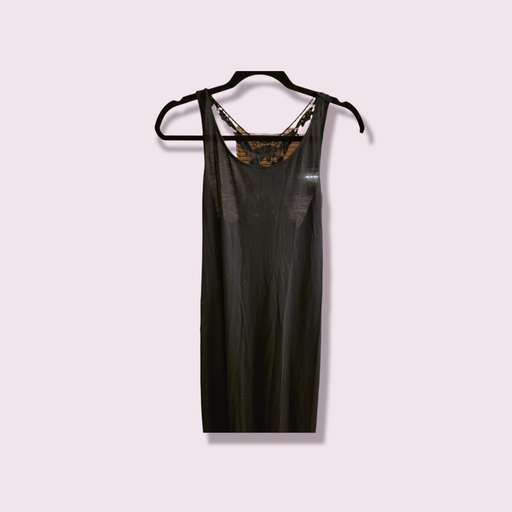 Black Razor back maxi dress in medium